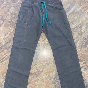 Women’s FIGS Slim Straight Leg Cargo Scrub Pant XS Gray